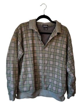 Vintage Etonic Green Plaid Gore Windstopper Size L
